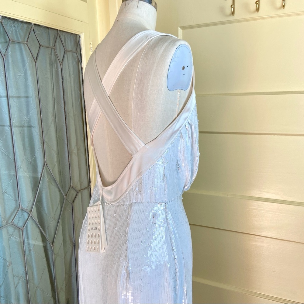 $3,400 Khaite Milo Sequin Plunge Neck Dress - Picture 7 of 15